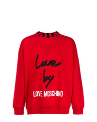 Sweat-shirt imprimé rouge Love Moschino