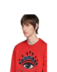 Sweat-shirt imprimé rouge Kenzo