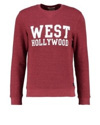 Sweat-shirt imprimé rouge Selected Homme