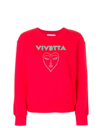 Sweat-shirt imprimé rouge Vivetta