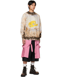 Sweat-shirt imprimé tie-dye beige Kidill