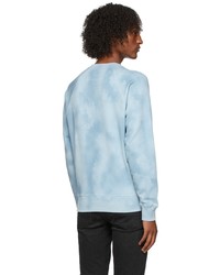 Sweat-shirt imprimé tie-dye bleu clair Tom Ford