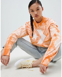 Sweat-shirt imprimé tie-dye orange Converse