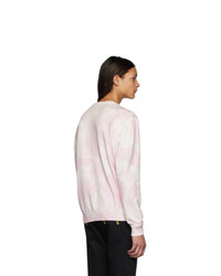 Sweat-shirt imprimé tie-dye rose Versace