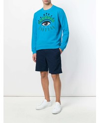 Sweat-shirt imprimé turquoise Kenzo