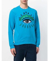 Sweat-shirt imprimé turquoise Kenzo