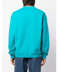 Sweat-shirt imprimé turquoise Moschino