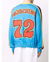 Sweat-shirt imprimé turquoise Moschino