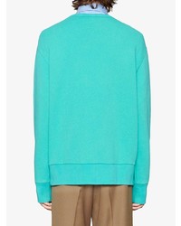 Sweat-shirt imprimé turquoise Gucci