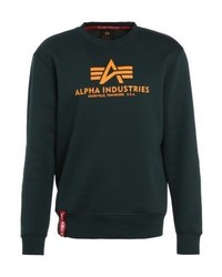 Sweat-shirt imprimé vert foncé Alpha Industries