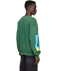 Sweat-shirt imprimé vert foncé We11done