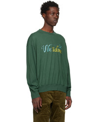 Sweat-shirt imprimé vert foncé We11done