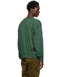 Sweat-shirt imprimé vert foncé We11done