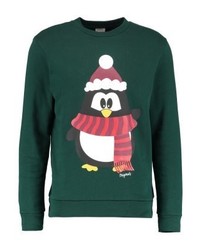 Sweat-shirt imprimé vert foncé Jack & Jones