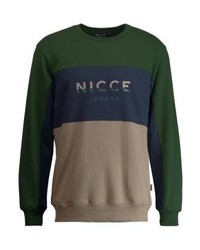 Sweat-shirt imprimé vert foncé Nicce