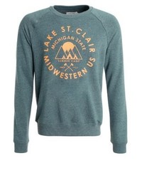 Sweat-shirt imprimé vert foncé Pier One