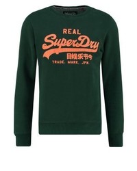 Sweat-shirt imprimé vert foncé Superdry
