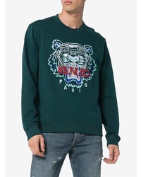 Sweat-shirt imprimé vert foncé Kenzo