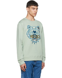 Sweat-shirt imprimé vert menthe Kenzo