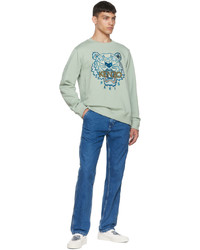 Sweat-shirt imprimé vert menthe Kenzo