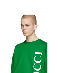 Sweat-shirt imprimé vert Gucci