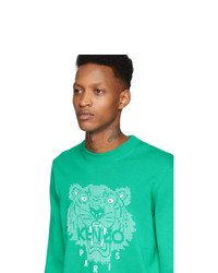 Sweat-shirt imprimé vert Kenzo