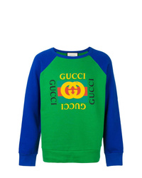 Sweat-shirt imprimé vert Gucci