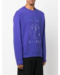Sweat-shirt imprimé violet Moschino