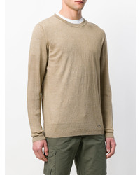 Sweat-shirt marron clair Woolrich