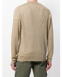 Sweat-shirt marron clair Woolrich