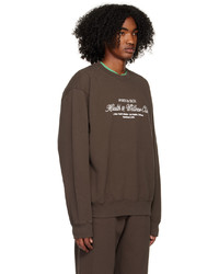 Sweat-shirt marron foncé Sporty & Rich