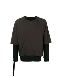 Sweat-shirt marron foncé Unravel Project