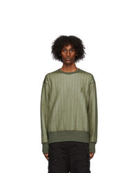 Sweat-shirt matelassé olive