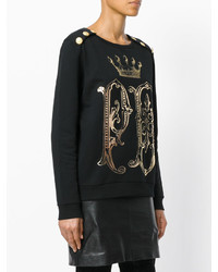 Sweat-shirt noir PIERRE BALMAIN