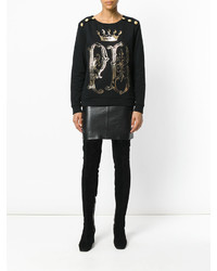 Sweat-shirt noir PIERRE BALMAIN