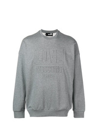 Sweat-shirt orné gris Love Moschino