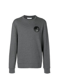 Sweat-shirt orné gris Versace Collection