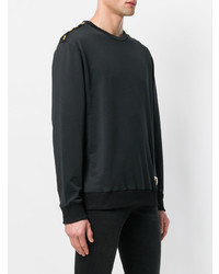 Sweat-shirt orné noir Cavalli Class