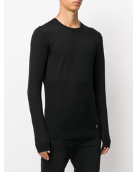 Sweat-shirt texturé noir Versace