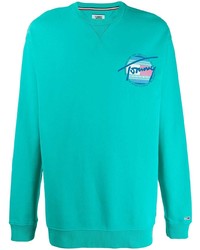 Sweat-shirt turquoise Tommy Jeans