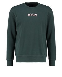 Sweat-shirt vert foncé WÅVEN