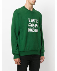 Sweat-shirt vert Love Moschino