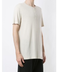 T-shirt à col boutonné beige OSKLEN