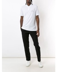 T-shirt à col boutonné blanc Armani Exchange