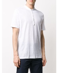 T-shirt à col boutonné blanc Fileria
