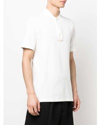 T-shirt à col boutonné blanc Maison Margiela