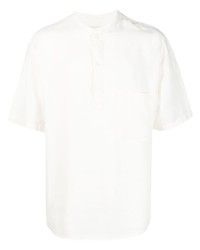 T-shirt à col boutonné blanc Costumein