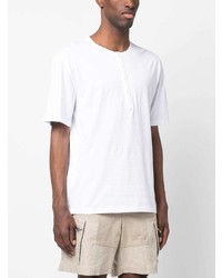 T-shirt à col boutonné blanc Ten C