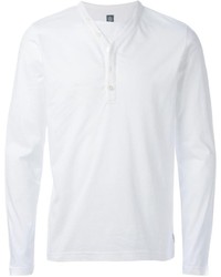 T-shirt à col boutonné blanc Eleventy