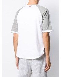 T-shirt à col boutonné blanc Thom Browne